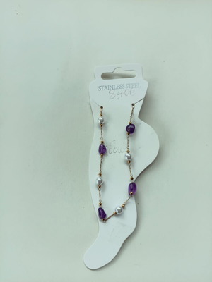 Anklet with turquoise stones new by Apefthon