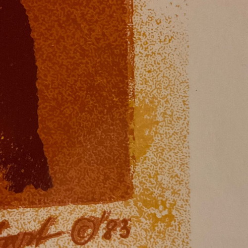 Silk screen print 1983 new, printed by Roland machine at Drupa