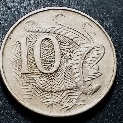 Set of 6 used old coins from Germany and Australia