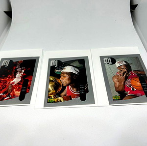 3 αυτοκόλλητα Michael Jordan Chicago Bulls Upper Deck Πακέτο