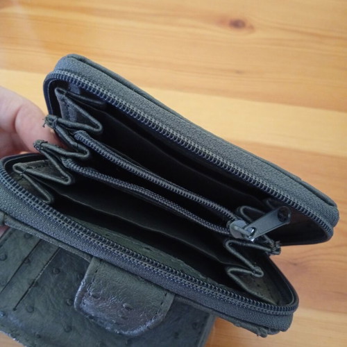 Wallet gray with many compartments like new