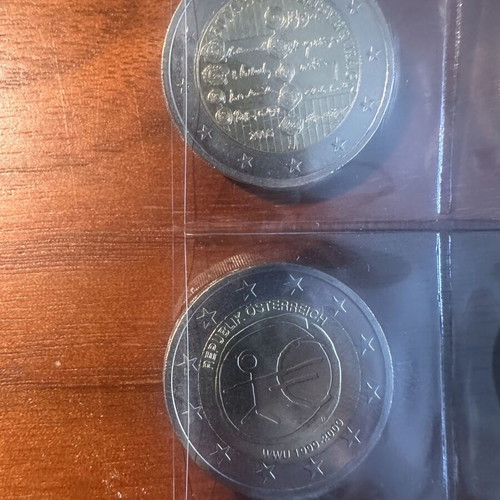 2 Euro commemorative coins Austria set of 5 like new