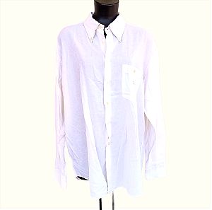 Γυναικείο λινό πουκάμισο λευκό (2XL)