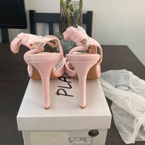 Pink slingback pumps new, size 38, velvet texture