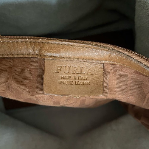 Furla handbag in beige and blue, like new