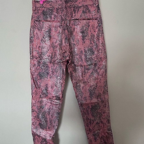 Jeans like new with silver animal details, red, size S