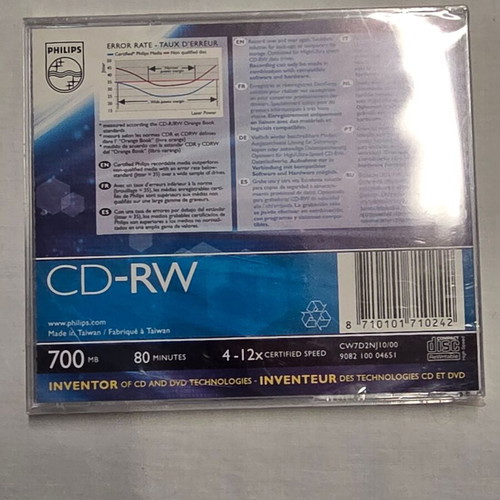 CD-R CD-RW σφραγισμένα, πακέτο 12, Sony Phillips Samsung, καινούργια