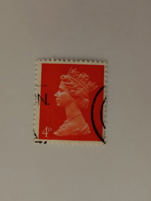 Συλλεκτικό βρετανικό γραμματόσημο 4d Queen Elizabeth II σαν καινούργιο