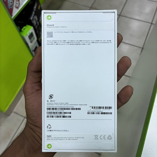 iPhone 16 sealed in box, new, white, 128GB