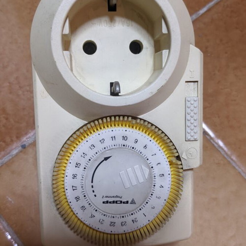 Popp Programmer 2 Analog Mechanical Timer Plug used, 24h, 16A 250V
