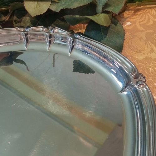 Silver-plated tray with designs like new