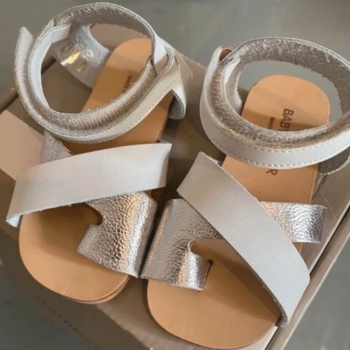 Babywalker baby sandals new white-silver with strap