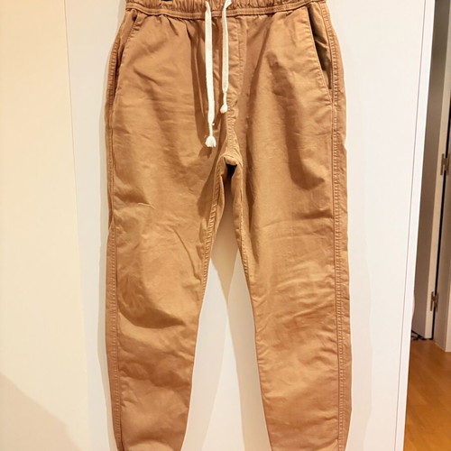 Bershka men's pants with elastic, like new, brown, size S