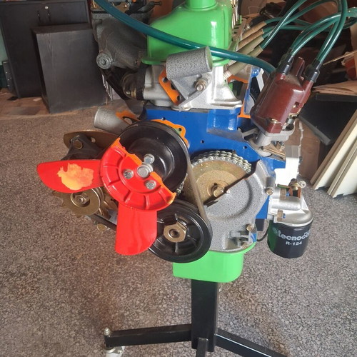 Electronic car engine simulation educational material