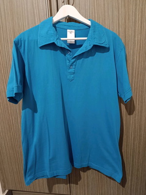 Men's Polo XL new, blue turquoise, 100% cotton B&C