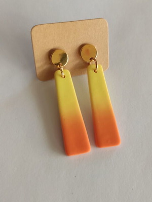 Handmade earrings from polymer clay with steel clasps, new