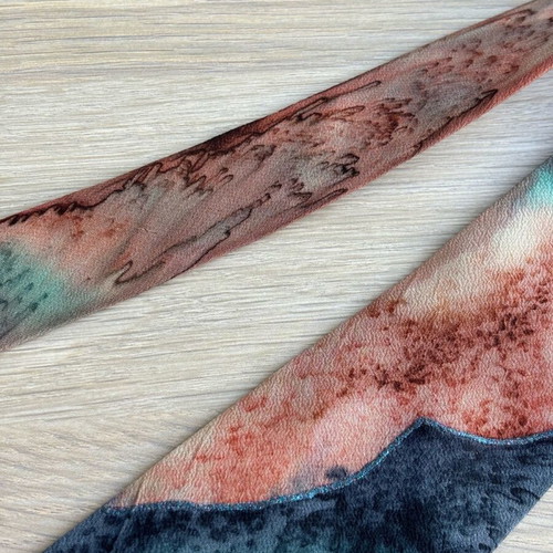Handmade tie new from 100% pure silk with painted designs