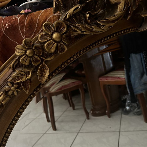 Vintage mirror made of metal like new