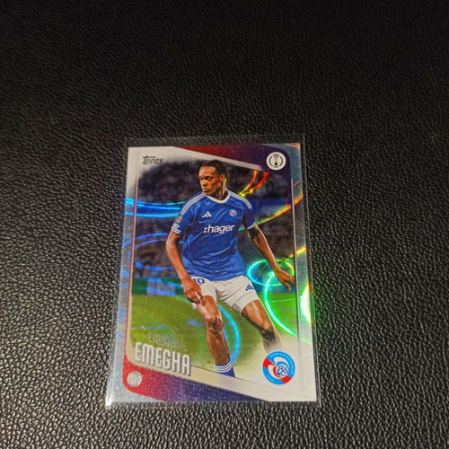 2025-2026 Topps Flagship UCC Silver Raindrops Emanuel Emegha card like new