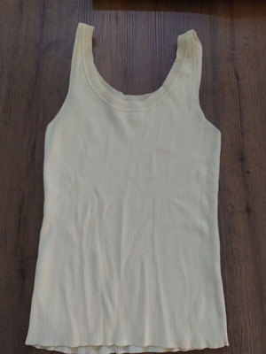 H&M Sleeveless T-shirt new, yellow, size XS