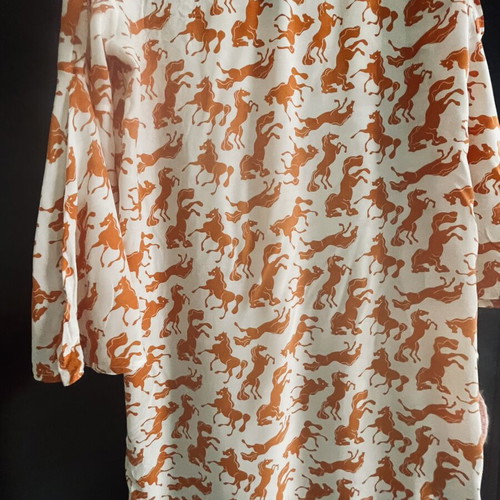 Nadia Rapti dress like new with buttons and side slits, white and orange