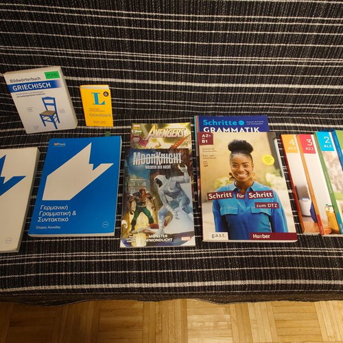 German Language Learning Books like new, A2 to B1 with Grammar and Comics