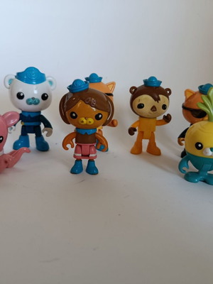 Octonauts figures used, pack of 7, Mattel 2011