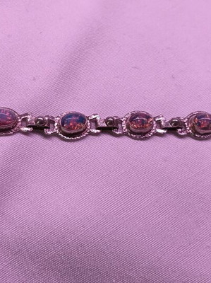 Silver 925 bracelet with opals, new, multicolored