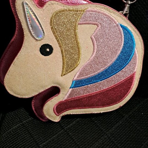 Unicorn crossbody purse bag pink multicolor like new