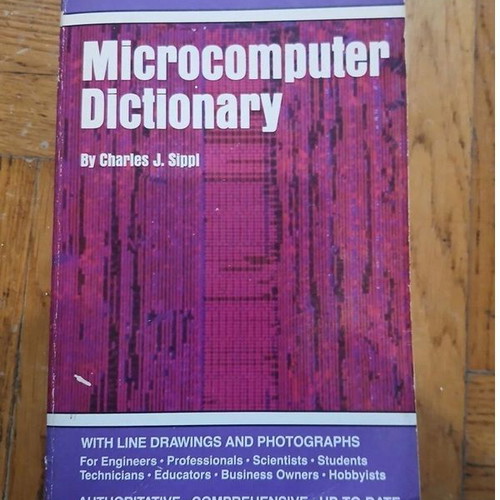 Microcomputer Dictionary used, English computer terminology book, collectible
