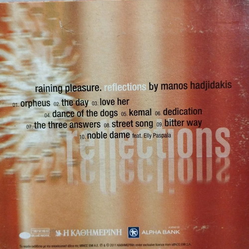 Manos Hadjidakis Raining Pleasure Reflections CD used, rock
