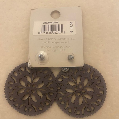 Barbieri bracelet and earrings set like new, suede texture and strass