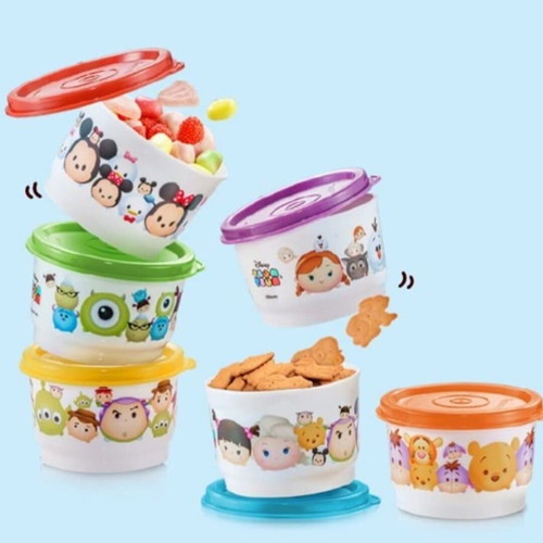 Disney Tsum Tsum Tupperware snack bowls set of 6 new