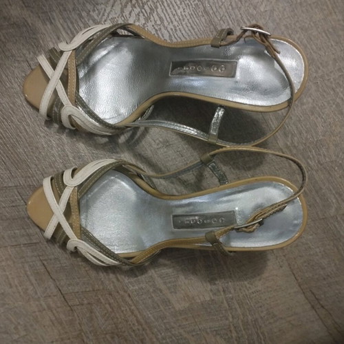 Cosodei leather sandals like new, grey and beige, size 36