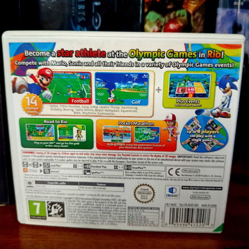 Mario and Sonic Rio 2016 Olympic Games Nintendo 3DS used, English version