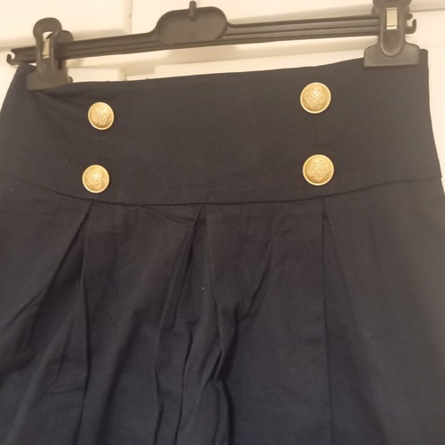 Anel high-waisted skirt blue with gold buttons like new