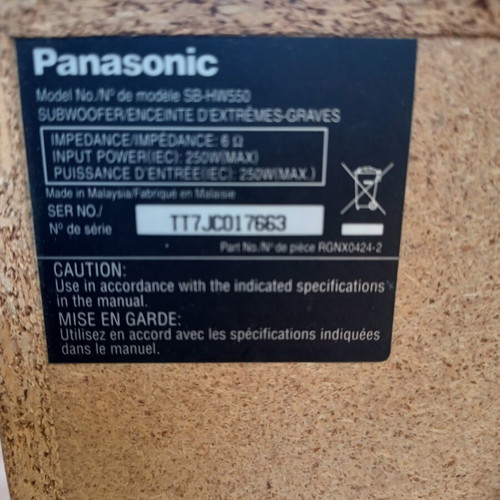 Panasonic SA PT850 Surround Sound 5.1 Home Cinema System Like New