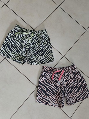 Trax kids shorts used, size 152 cm, pink and green, pack of 2