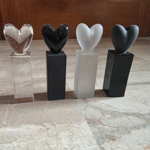 Holmegaard candle holders set of 4 new