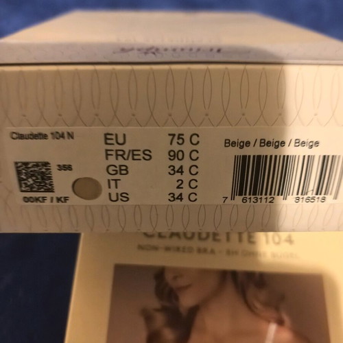 Triumph bra in black and beige, new, size 75c