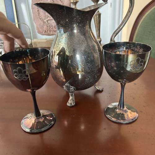 Vintage tea set used, Olympic collection, silver plated