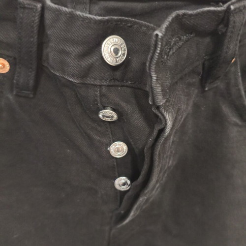 Mango Havana Black High-Waisted Straight Leg Crop Jeans like new, size 36