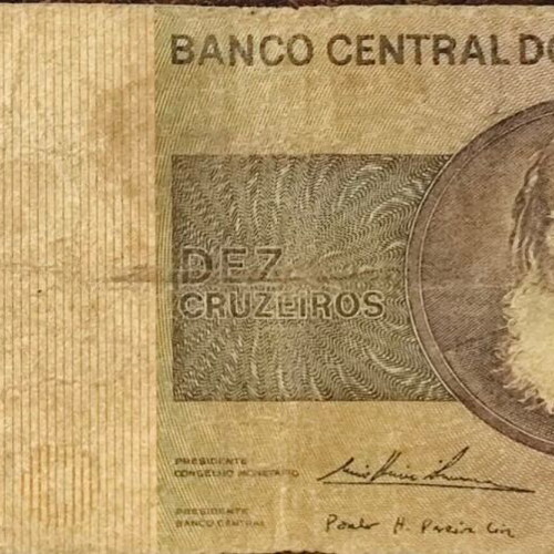 Brazil 10 Cruzeiros banknote used