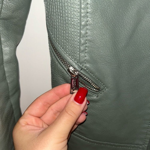 Guess leather jacket XS like new, green