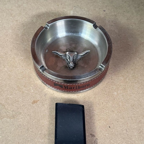 Marlboro ashtray and lighter used
