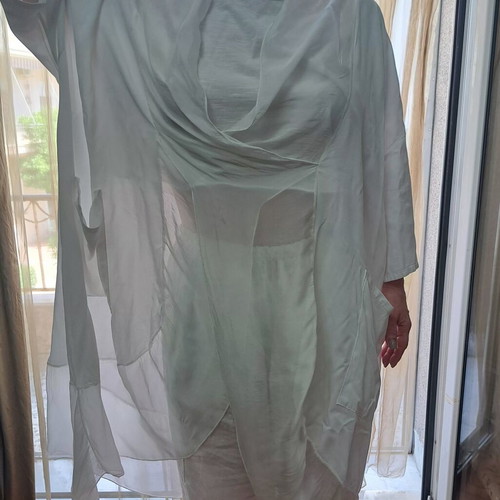 Asymmetric Tunic made of Silk and Viscose, Made in Italy, One Size, Like New