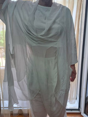 Asymmetric Tunic made of Silk and Viscose, Made in Italy, One Size, Like New