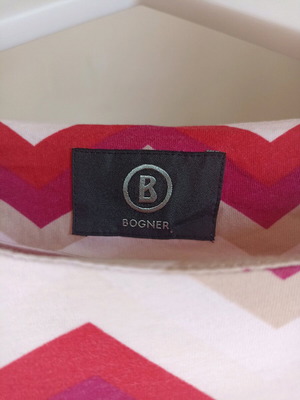 Bogner women's blouse like new, size S, cotton, white with multicolor print