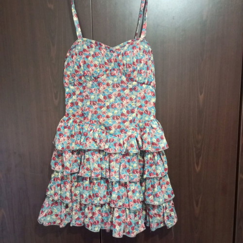 Dress with straps used, multicolor, size M/L