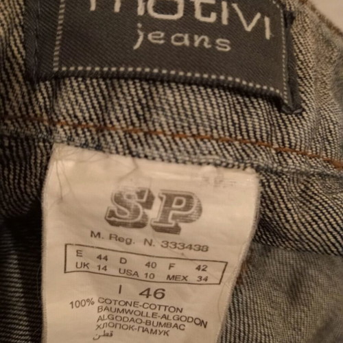 Motivi women's straight-leg jeans XL used, 100% cotton, grey blue